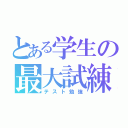 とある学生の最大試練（テスト勉強）