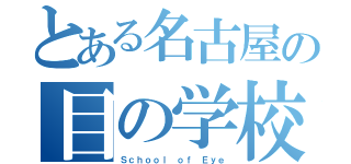 とある名古屋の目の学校（Ｓｃｈｏｏｌ ｏｆ Ｅｙｅ）