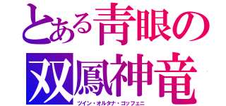 とある靑眼の双鳳神竜（ツイン・オルタナ・ゴッフェニ）