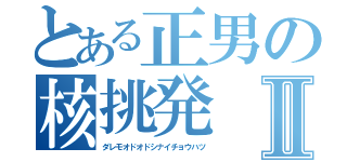 とある正男の核挑発Ⅱ（ダレモオドオドシナイチョウハツ）