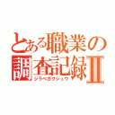 とある職業の調査記録Ⅱ（シラべガクシュウ）