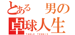 とある 男の卓球人生（ＴＡＢＬＥ ＴＥＮＮＩＳ）