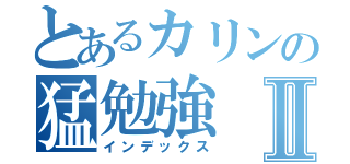 とあるカリンの猛勉強Ⅱ（インデックス）