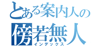 とある案内人の傍若無人（インデックス）