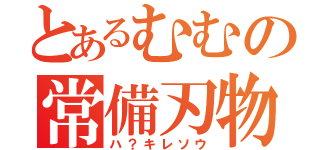 とあるむむの常備刃物（ハ？キレソウ）