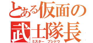 とある仮面の武士隊長（ミスター ブシドウ）