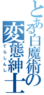 とある白魔術の変態紳士（てらしんし）