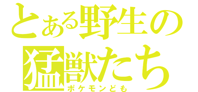 とある野生の猛獣たち（ポケモンども）