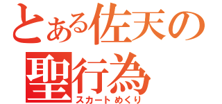 とある佐天の聖行為（スカートめくり）