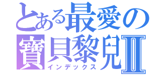とある最愛の寶貝黎兒Ⅱ（インデックス）