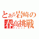 とある岩崎の春高挑戦（チャレンジ）