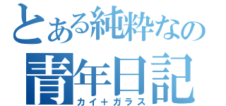 とある純粋なの青年日記（カイ＋ガラス）