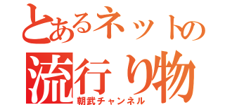 とあるネットの流行り物（朝武チャンネル）