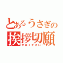 とあるうさぎの挨拶切願（やほください）