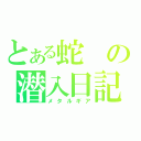 とある蛇の潜入日記（メタルギア）