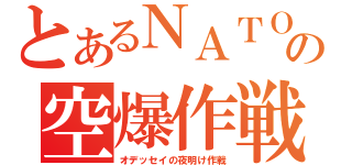 とあるＮＡＴＯの空爆作戦（オデッセイの夜明け作戦）