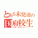 とある未発達の国府校生（スモールガール）