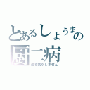 とあるしょうまの厨二病（治る気がしません）