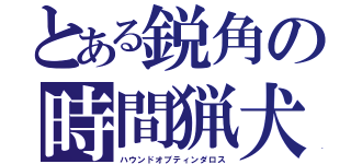 とある鋭角の時間猟犬（ハウンドオブティンダロス）