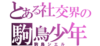 とある社交界の駒鳥少年（駒鳥シエル）