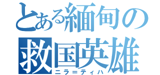 とある緬甸の救国英雄（ニラ＝ティハ）