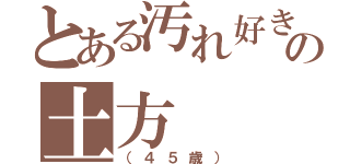 とある汚れ好きの土方（（４５歳））