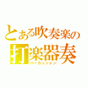 とある吹奏楽の打楽器奏者（パーカッション）