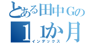 とある田中Ｇの１１か月連続達成（インデックス）