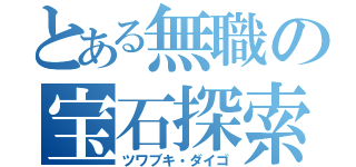 とある無職の宝石探索（ツワブキ・ダイゴ）