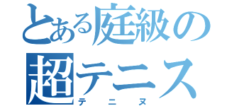 とある庭級の超テニス（テニヌ）