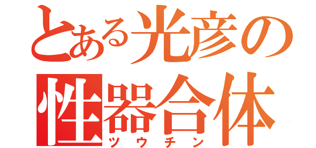 とある光彦の性器合体（ツウチン）