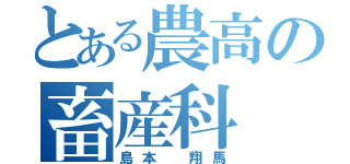 とある農高の畜産科（島本 翔馬）