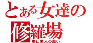 とある女達の修羅場（妻と愛人の戦い）