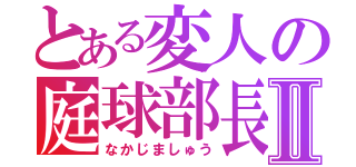 とある変人の庭球部長Ⅱ（なかじましゅう）