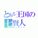 とある王国の七賢人（ひとみしり）