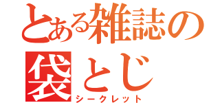 とある雑誌の袋とじ（シークレット）