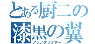 とある厨二の漆黒の翼（ブラックフェザー）