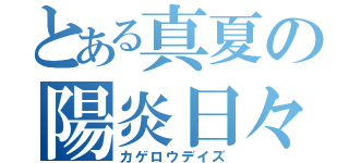 とある真夏の陽炎日々（カゲロウデイズ）