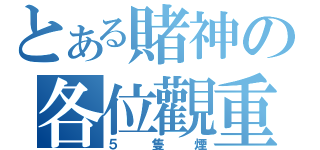 とある賭神の各位觀重（５隻煙）