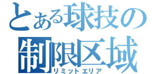 とある球技の制限区域（リミットエリア）