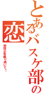 とあるバスケ部の恋（野球少年振り向いて！）