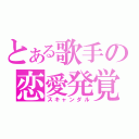 とある歌手の恋愛発覚（スキャンダル）