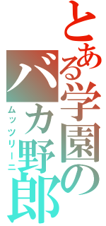 とある学園のバカ野郎（ムッツリーニ）