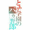 とある学園のバカ野郎（ムッツリーニ）