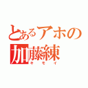 とあるアホの加藤練（キモイ）