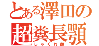 とある澤田の超糞長顎（しゃくれ顔）