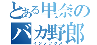 とある里奈のバカ野郎（インデックス）