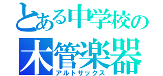 とある中学校の木管楽器（アルトサックス）