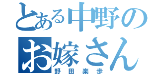 とある中野のお嫁さん（野田楽歩）