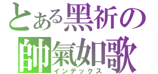 とある黑祈の帥氣如歌（インデックス）